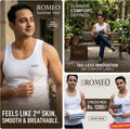 Pack of 3: 100% pure combed cotton vest