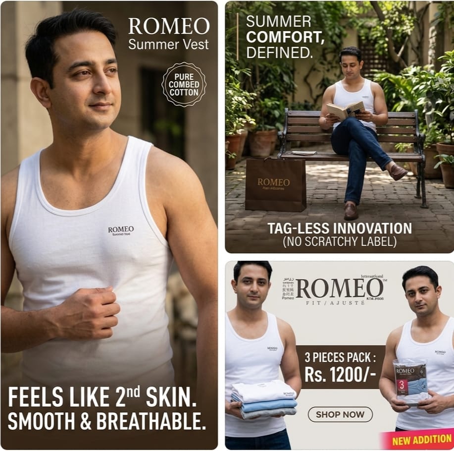 Pack of 3: 100% pure combed cotton vest